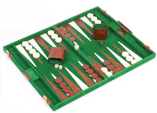 Backgammon Set: The Elegant Backgammon Set, Velour, 11 in. x 8 in. main image